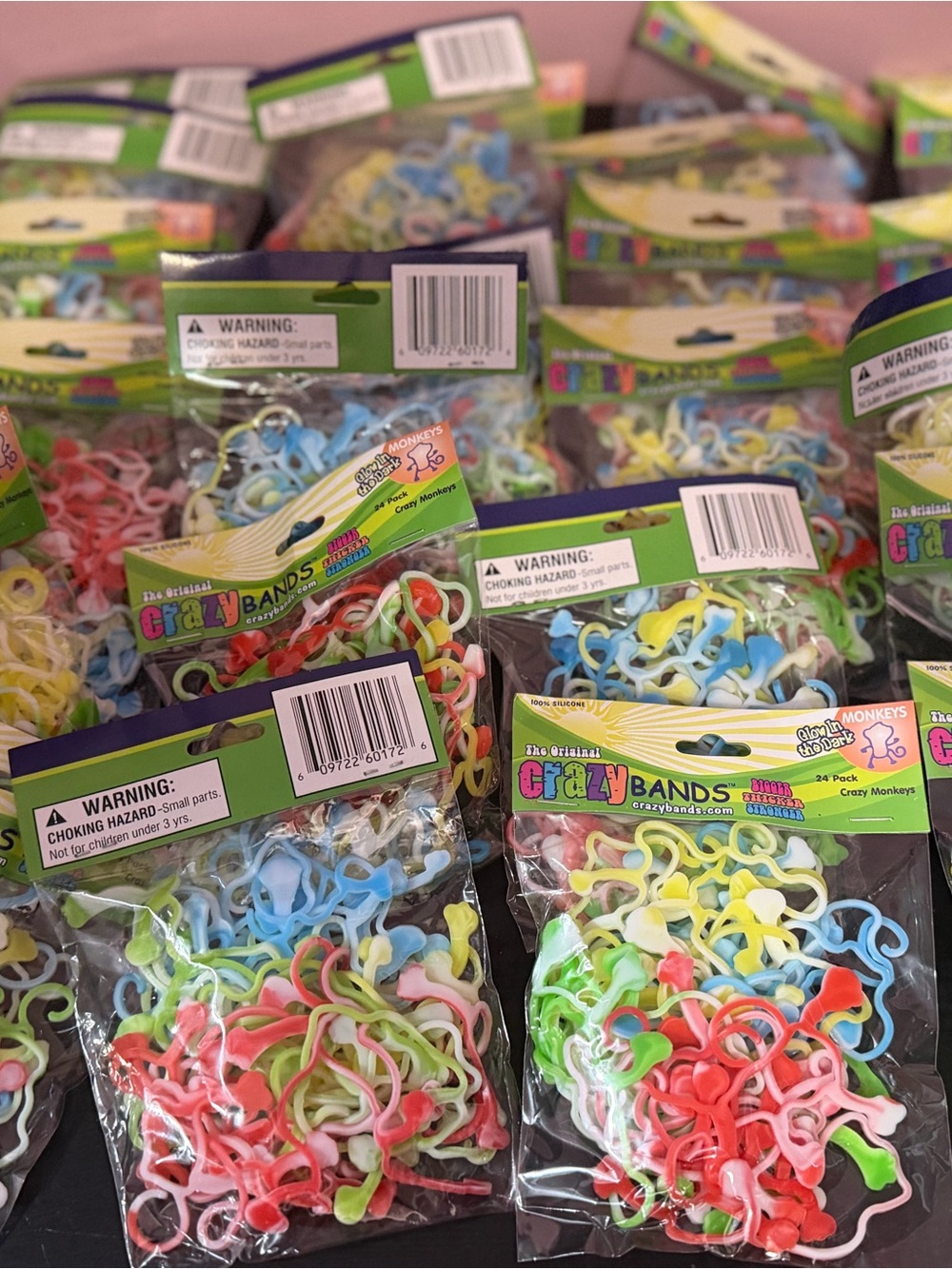 The Original Monkey silly bands! - Multi Color Party Pack
